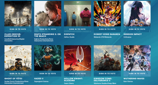 TGA"玩家之聲"投票進入第二輪！有兩款國產游戲不幸淘汰