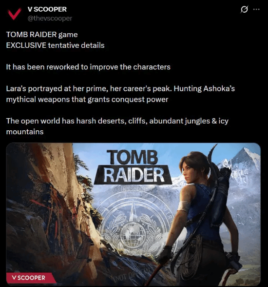 曝《古墓麗影》新作歷經深度重制 巔峰期勞拉即將登場